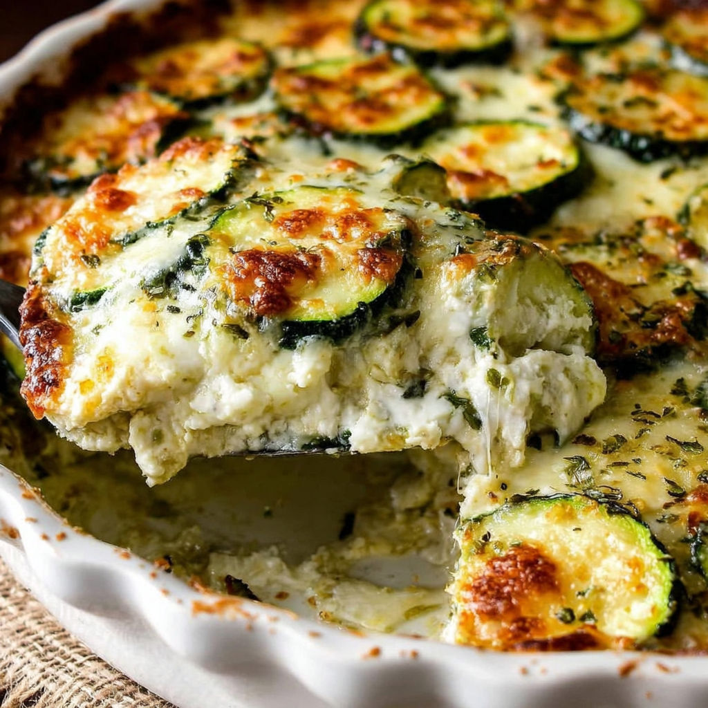 Baked Zucchini Cheese Delight recipe
