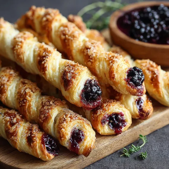 Pastry Twists Blackberry Goat Cheese recipe