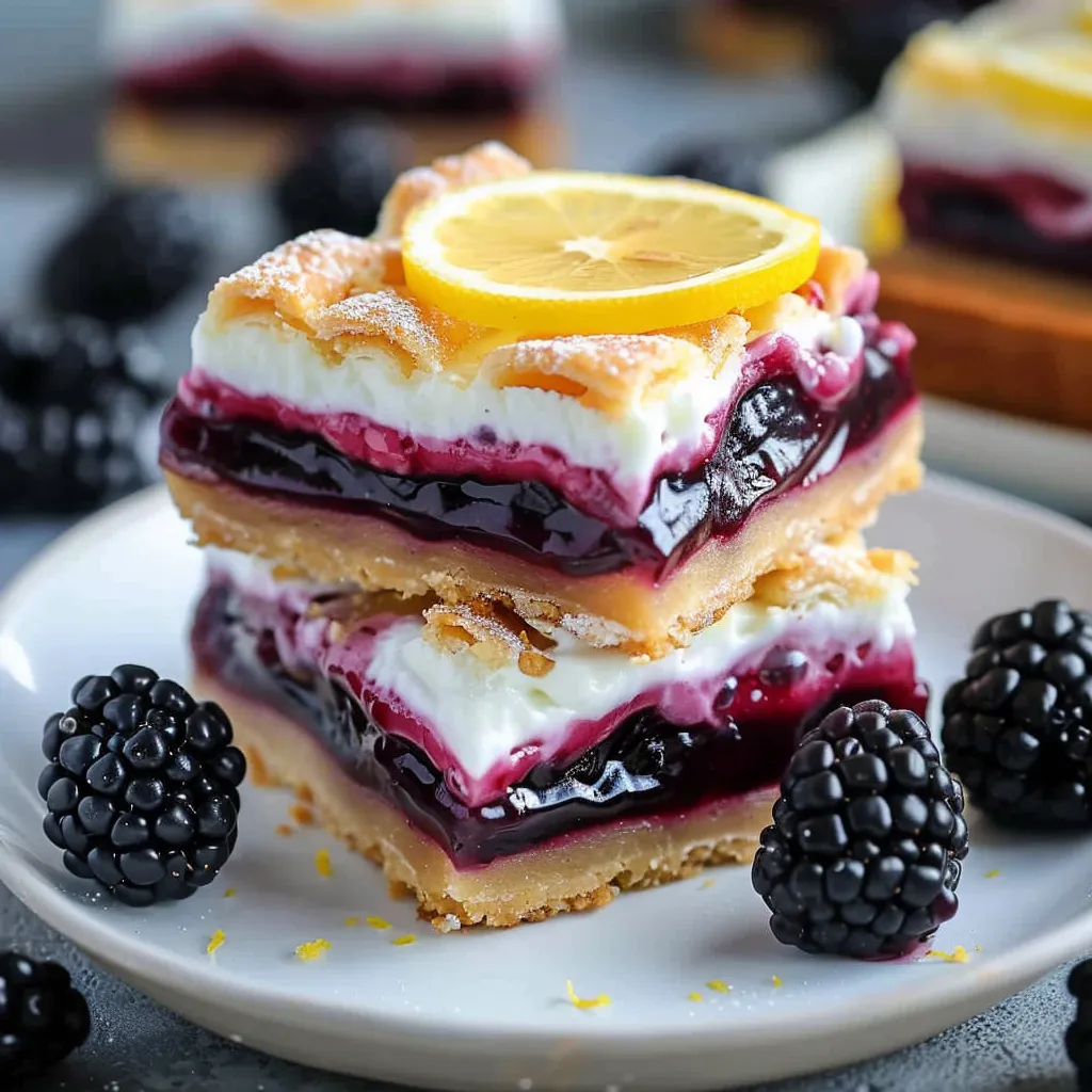 Blackberry Lemon Curd Bars recipe