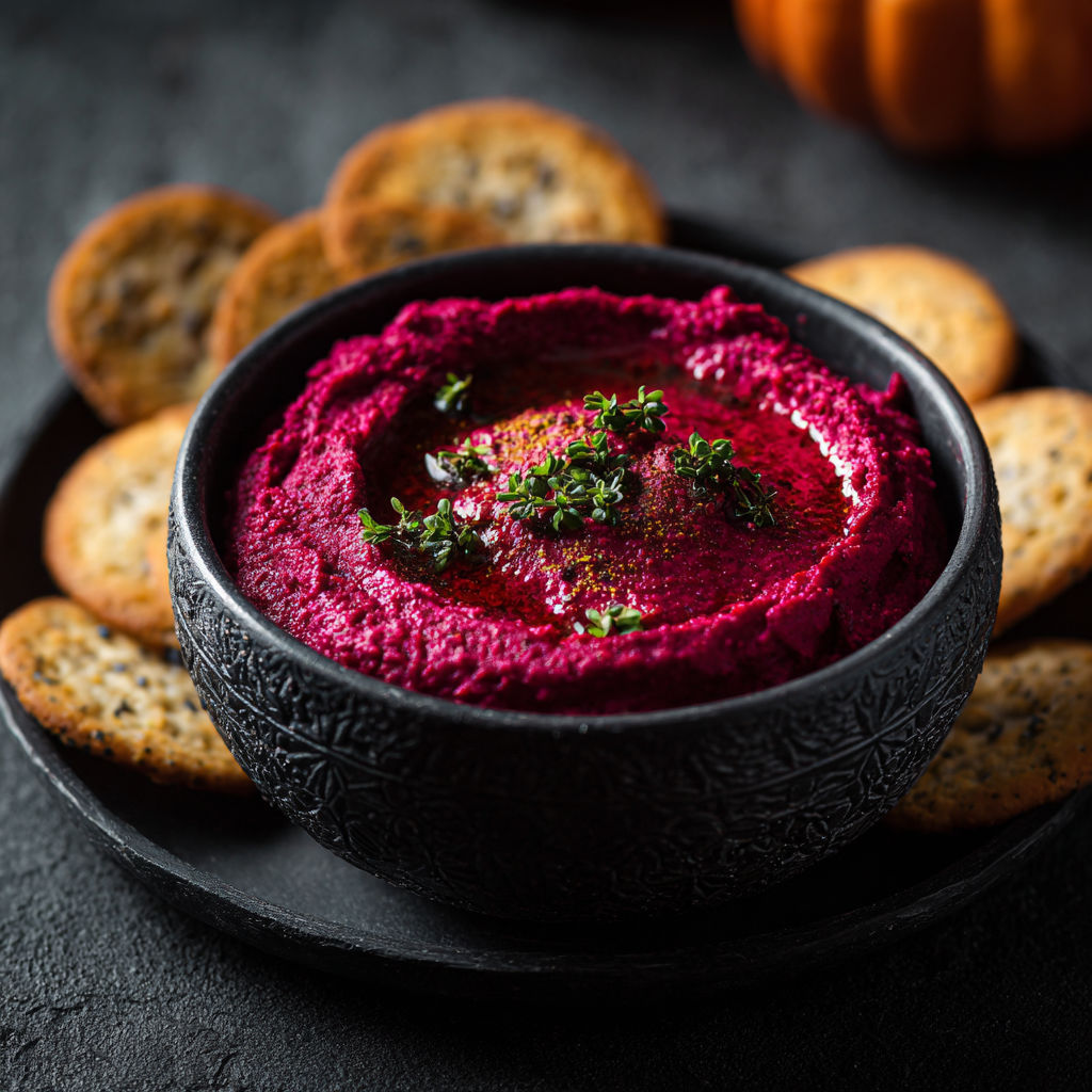Bloody Beet Hummus Halloween recipe