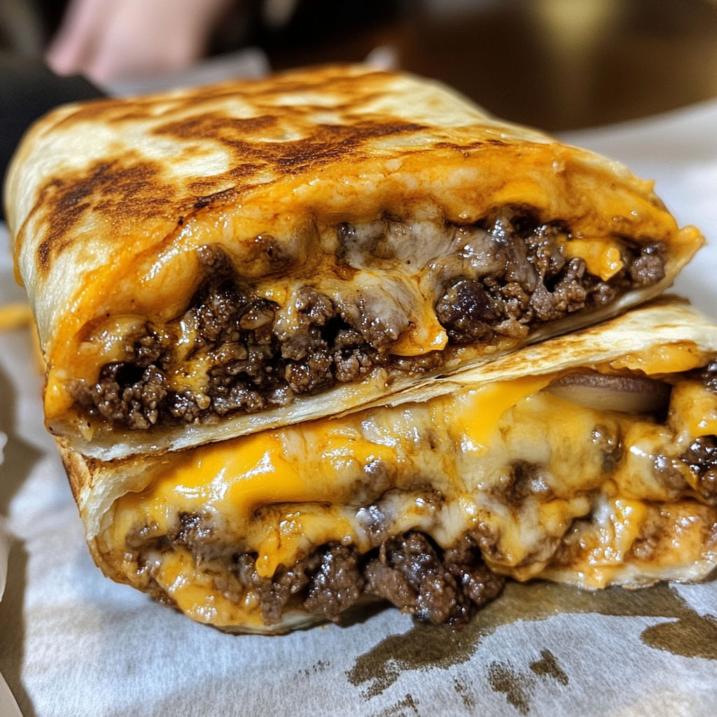 Nacho Cheese Beef Wrap recipe