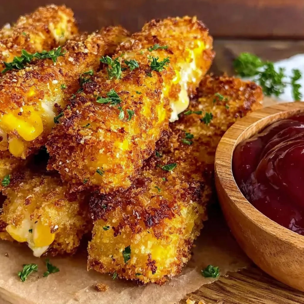 Crispy Cheesy Corn Sticks recipe