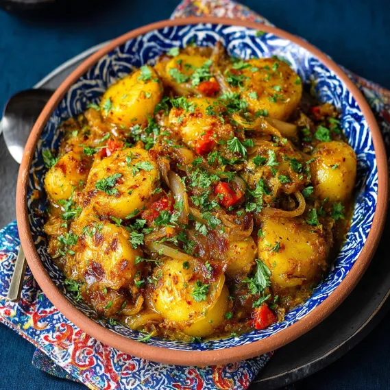 Dopiazeh Aloo Persian Potato Curry recipe