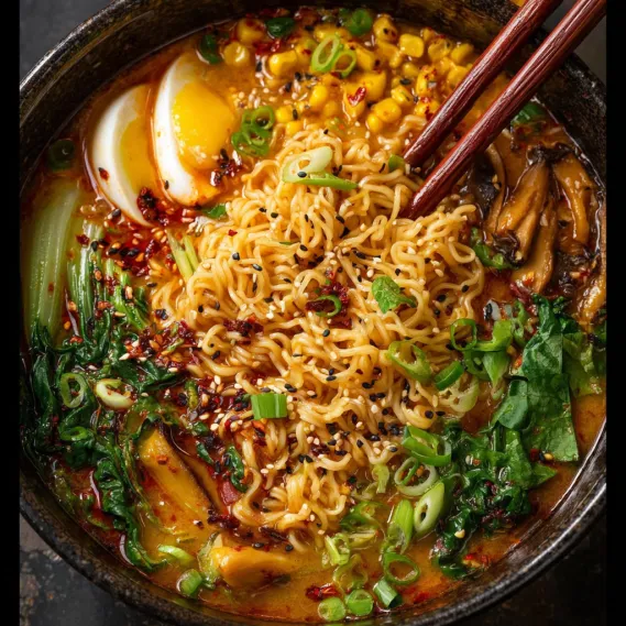 Easy One-Pot Spicy Vegan Ramen recipe