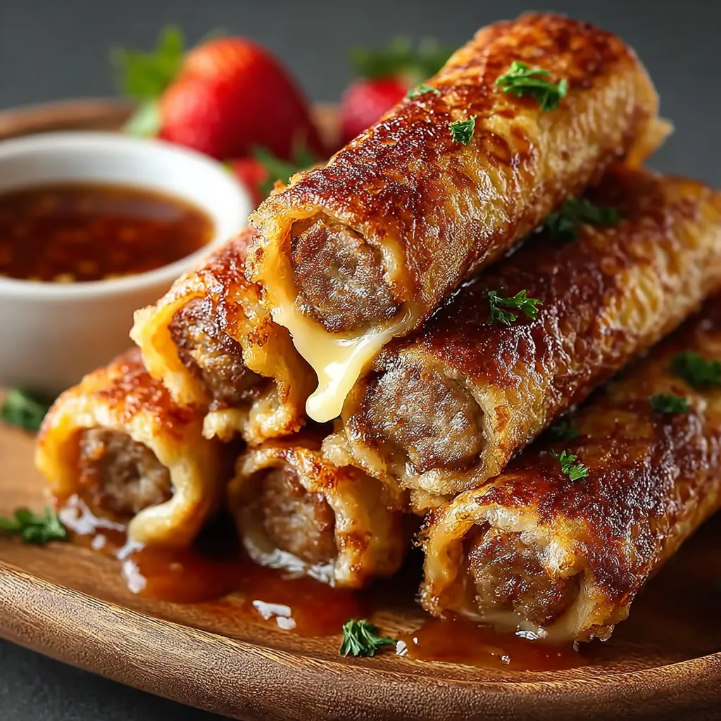 Sausage French Toast Roll-Ups recipe