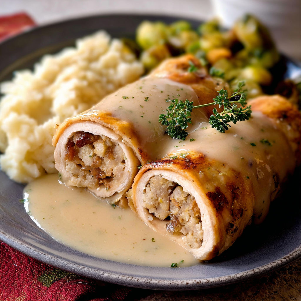 Turkey Stuffing Roll Ups recipe