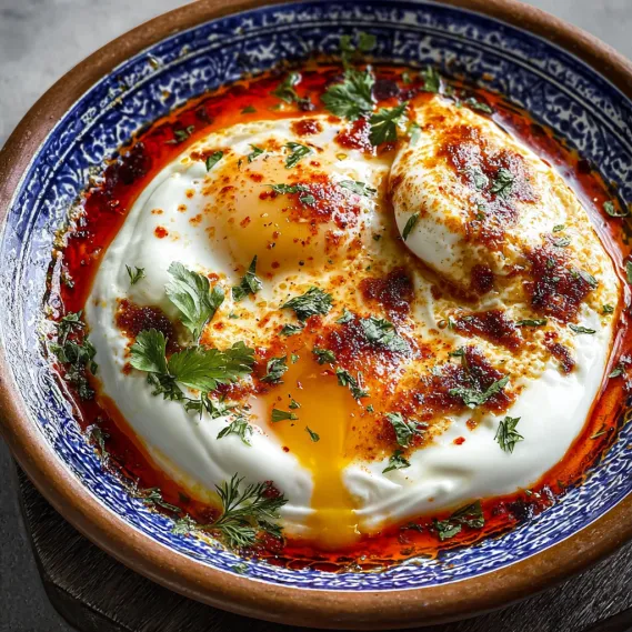 Turkish Eggs Cilbir Brunch recipe