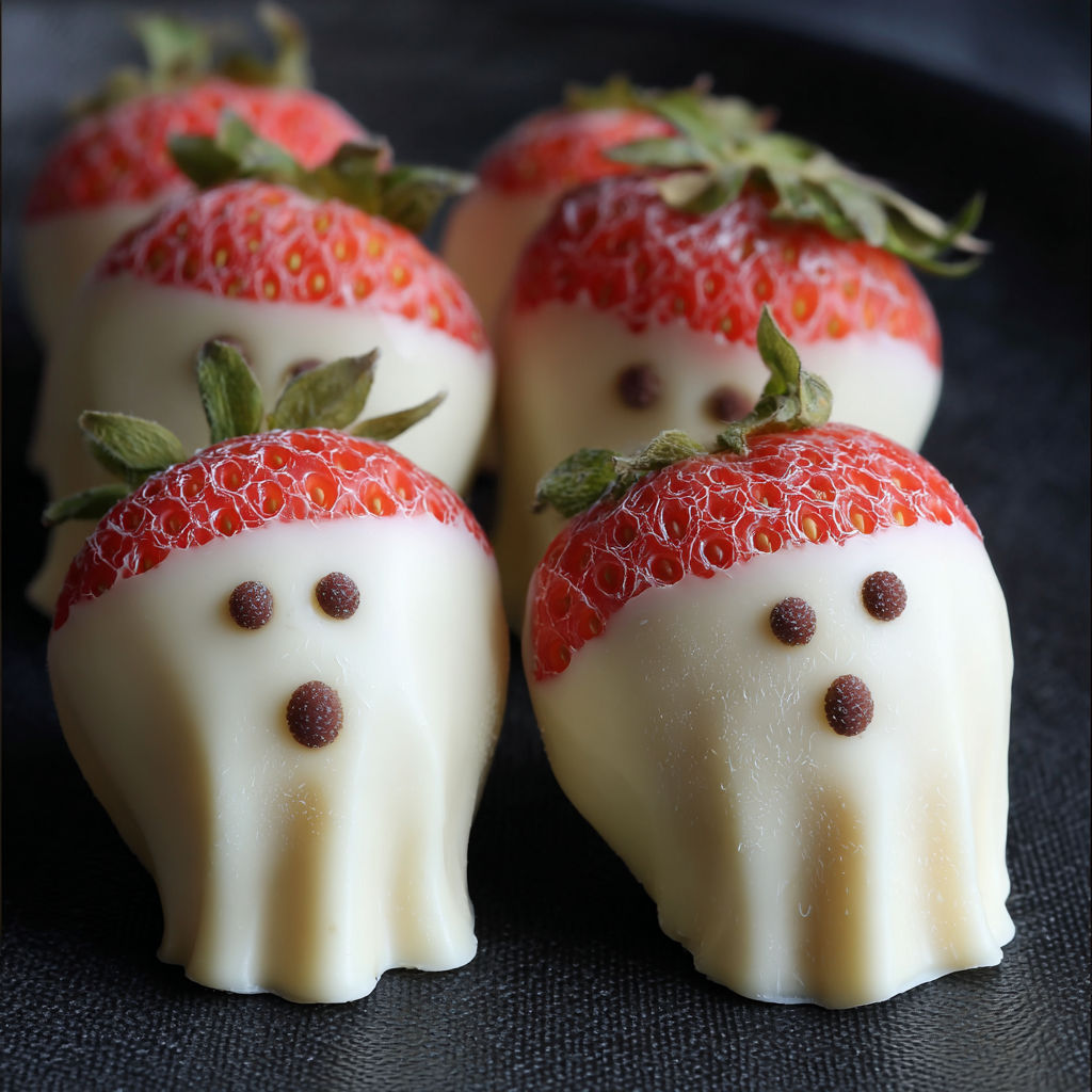 White Chocolate Strawberry Ghosts recipe
